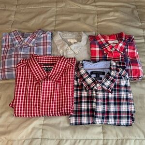 FREE SHIPPING.  5 Men’s button down shirts